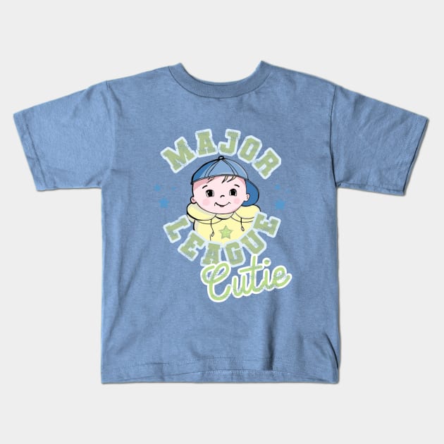 Cute Boy T-Shirt / Design with a Sports Themed Baseball Cap Kids T-Shirt by Luli and Liza